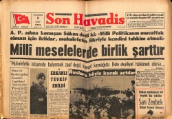 Son Havadis Gazetesi 2 Mart 1964 - Milli Meselelerde Birlik Şarttır GZ69821 - 2