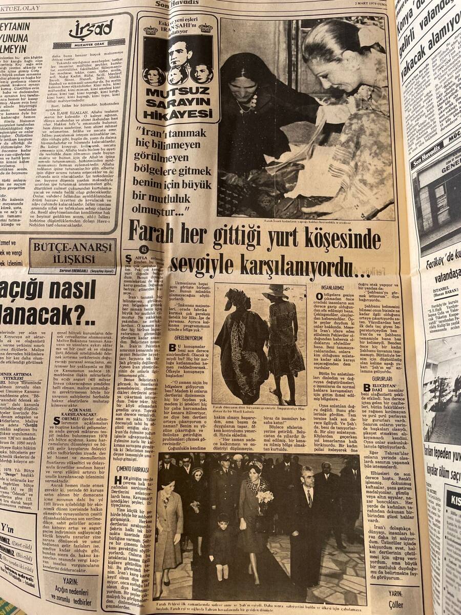 Son Havadis Gazetesi 2 Mart 1979 - Eski Ve Yeni Eşleri İran Şahı'nı Anlatıyor - Müzik Dünyamıza Altın Yağıyor İbrahim Tatlıses, Bülent Ersoy GZ143085 - 2