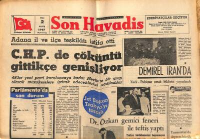Son Havadis Gazetesi 2 Mayıs 1967 - Mahkeme Kararı Sophia Loren Ve Ponti Suçsuz - Demirel İranda GZ121017 - 1