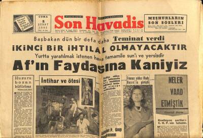 Son Havadis Gazetesi 2 Şubat 1962 - Fransız Yıldızı Vlady Basınla Görüştü GZ80499 - 1