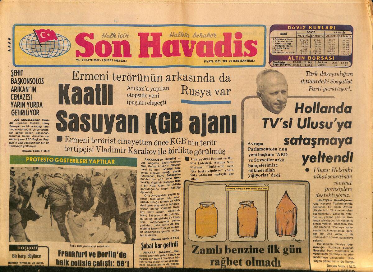 Son Havadis Gazetesi 2 Şubat 1982 - Evren : Anayasayı Bekleyemeyiz - Hollanda TV'si Ulusu'ya Sataşmaya Yeltendi GZ149695 - 1