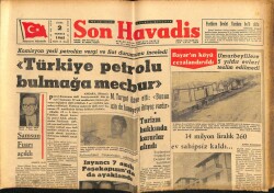 Son Havadis Gazetesi 2 Temmuz 1965 - Amerika Keban Projesine 48 Milyon Dolar Veriyor GZ65596 - 2