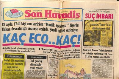 Son Havadis Gazetesi 2 Temmuz 1979 - MHP Genel Merkezine Saldırı Büyük Tepki Yarattı GZ99156 - 1
