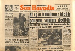 Son Havadis Gazetesi 20 Aralık 1961 - Af İçin Hükümet Hiçbir Çalışma Yapmış Değildir GZ102031 - 1