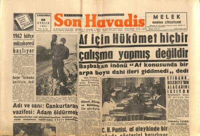 Son Havadis Gazetesi 20 Aralık 1961 - Af İçin Hükümet Hiçbir Çalışma Yapmış Değildir GZ102031 - 2