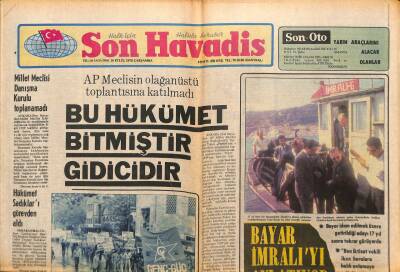 Son Havadis Gazetesi 20 Eylül 1978 - İran Depreminde Ölü Sayısı 20 Bine Yükseldi GZ88433 - 1