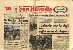 Son Havadis Gazetesi 20 Mayıs 1968 - Amerikaya 5 Milyon Liralık Ayakkabı İhraç Edeceğiz GZ65314 - 1