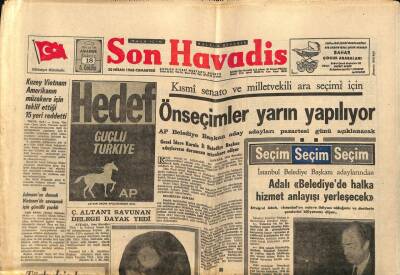 Son Havadis Gazetesi 20 Nisan 1968 - 73 Çuval Kaçak Kahvenin Sahipleri Ortada Yok GZ74214 - 1