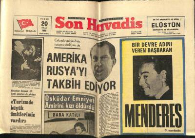 Son Havadis Gazetesi 20 Nisan 1969 - Bir Devre Adını Veren Başbakan Menderes GZ73973 - 1