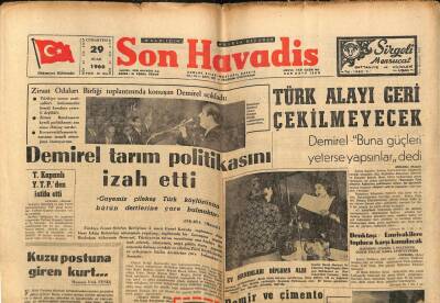Son Havadis Gazetesi 20 Ocak 1966 - Demirel Tarım Politikasını İzah Etti GZ77405 - 1