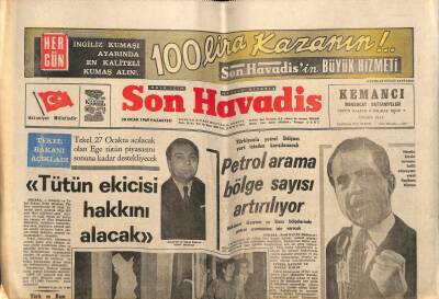Son Havadis Gazetesi 20 Ocak 1969 - Tütün Ekicisi Hakkını Alacak GZ56486 - 1