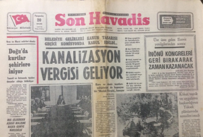 Son Havadis Gazetesi 20 Ocak 1972 - İnönü Kongreleri Geri Bırakarak Zaman Kazanacak - GZ12843 - 2