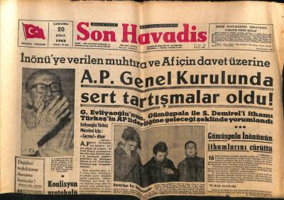 Son Havadis Gazetesi 20 Şubat 1963 - A.P. Genel Kurulunda Sert Tartışmalar Oldu GZ73964 - 1