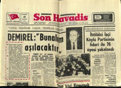 Son Havadis Gazetesi 20 Temmuz 1972 - Demirel Bunalım Aşılacaktır GZ60371 - 1