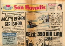 Son Havadis Gazetesi 20 Temmuz 1981 - İsrail Uçakları Lübnana Yeniden Saldırdı GZ69777 - 2