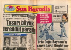 Son Havadis Gazetesi 20 Temmuz 1982 - Saddam Hüseyine Suikast Girişimi GZ69113 - 2