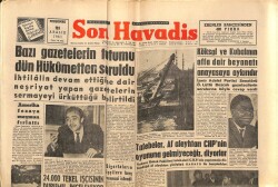 Son Havadis Gazetesi 21 Aralık 1961 - Köksal Ve Kubalının Affa Dair Beyanatı Anayasaya Aykırıdır GZ102032 - 1