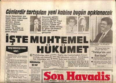 Son Havadis Gazetesi 21 Aralık 1987 - Orduda Otomatik Terfiye Son GZ99100 - 1
