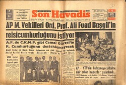 Son Havadis Gazetesi 21 Ekim 1961 - Günaltayın Cenazesi Ankara'ya Gönderildi GZ158838 - Gökçekoleksiyon