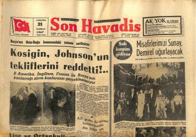Son Havadis Gazetesi 21 Haziran 1967 - A.P. Grubu , İki Seçimin Birleştirilmesini Dün Kabul Etti GZ92920 - 1