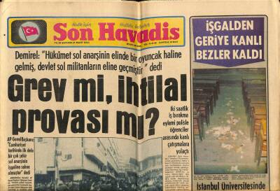 Son Havadis Gazetesi 21 Mart 1978 - İstanbul Üniversitesinde Zarar 15 Milyon Lira GZ69310 - 2