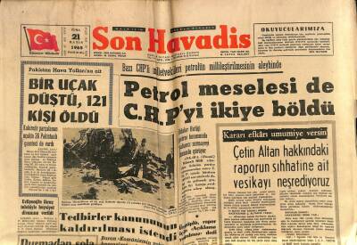 Son Havadis Gazetesi 21 Mayıs 1965 - Kıbrıs Konusunda Sovyet Tutumu Türk Görüşüne Müzahir - Petrol Meselesi de CHPyi İkiye Böldü GZ124365 - 1