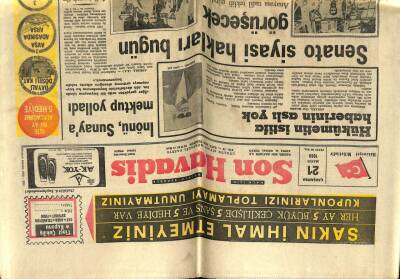 Son Havadis Gazetesi 21 Mayıs 1969 - İçişleri.Kışkırtan 21 Öğrenci Nezarete Alındı..Apollo 10 Hızla Yol Alıyor GZ59139 - 1