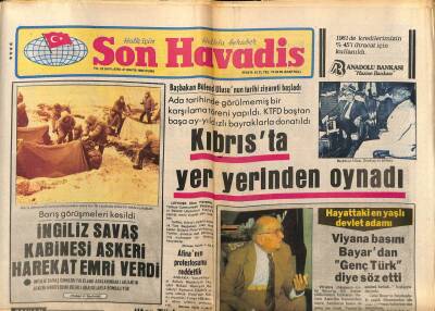 Son Havadis Gazetesi 21 Mayıs 1982 - Gazanfer Özcan Kısılan Sesini Sigara İle Açıyor GZ69760 - 1