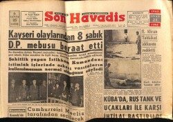 Son Havadis Gazetesi 21 Nisan 1961 - Kübada , Rus Tank Ve Uçakları İle Karşı İhtilal Bastırıldı GZ69481 - 1