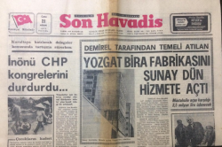Son Havadis Gazetesi 21 Nisan 1972 - İnönü CHP Kongrelerini Durdurdu - GZ12482 - 2