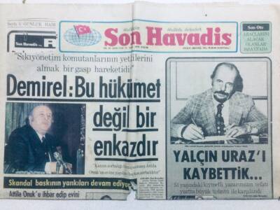 Son Havadis Gazetesi 21 Ocak 1979 - DemirelBu Hükümet Değil Enkazdır GZ42657 - 1