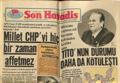 Son Havadis Gazetesi 21 Ocak 1980 - Millet CHPyi Hiç Bir Zaman Affetmez GZ59144 - 1