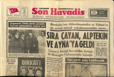 Son Havadis Gazetesi 21 Şubat 1972 - Orgeneral Türün Yaralı Güvenlik Kuvveti Mensuplarını Ziyaret Etti GZ114680 - 1
