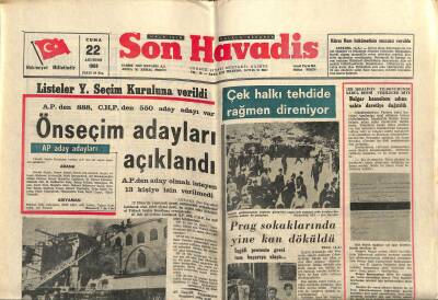 Son Havadis Gazetesi 22 Ağustos 1969 - Kapalıçarşıda 7 Dükkân Yandı - Kudüste Mescid-i Aksa Camiinde Yangın Çıktı GZ120971 - 1