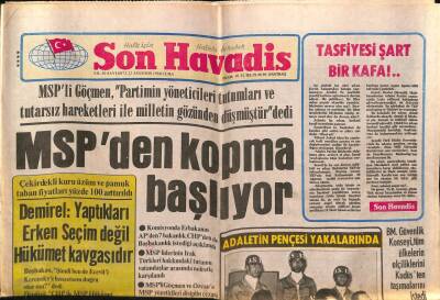 Son Havadis Gazetesi 22 Ağustos 1980 - Dolmabahçe Sarayı Bahçesinde Çekilen Programda Tanju Okan 6 Parça İle Ekrana Gelecek GZ72337 - 1