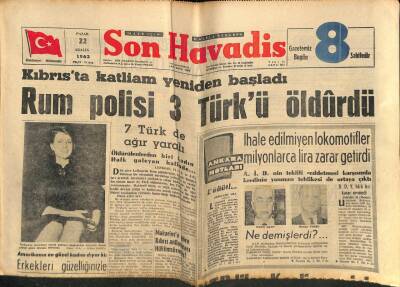 Son Havadis Gazetesi 22 Aralık 1963 - Ataş Rafinerisinde Grev Başlıyor GZ81062 - 1