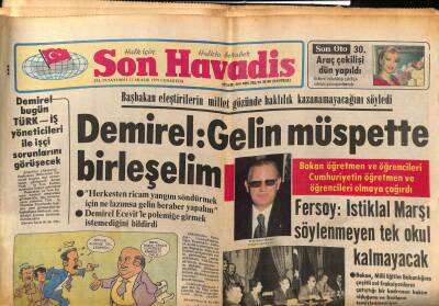 Son Havadis Gazetesi 22 Aralık 1979 - Sihirli Lamba Son Defa Ekranda * Seyyal Taner - Barış Manço - İzzet Öz GZ91483 - 1