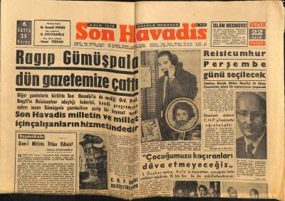 Son Havadis Gazetesi 22 Ekim 1961 - İstanbul Mebusları Mazbatalarını Aldılar GZ74185 - 1