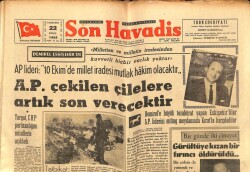 Son Havadis Gazetesi 22 Eylül 1965 - İzmit Kağıt Fabrikasının CHPli İdarecileri Dün Protesto Edildi GZ65642 - 1