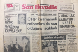 Son Havadis Gazetesi 22 Eylül 1971 - Türk İlaç Sanayiine Darbe İndiriliyor - GZ12891 - 1