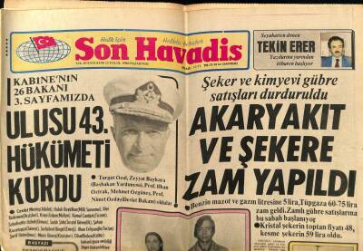 Son Havadis Gazetesi 22 Eylül 1980 - Mediha Şenin Arabası Hurdaya Döndü GZ69248 - 1