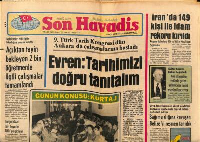 Son Havadis Gazetesi 22 Eylül 1981 - İranda 149 Kişi İle İdam Rekoru Kırıldı GZ69040 - 2