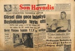 Son Havadis Gazetesi 22 Haziran 1962 - Cemal Gürsel İsmet İnönüyü Başbakanlığa Tayin Etti GZ71330 - 2