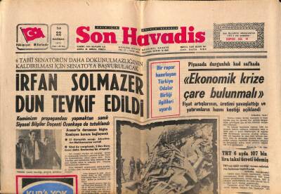 Son Havadis Gazetesi 22 Haziran 1971 - Esrar Bulundurmaktan Sanık ODTÜ Öğretim Üyesi Yargılandı GZ74146 - 1