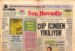 Son Havadis Gazetesi 22 Kasım 1978 - Simonet : Türkiye'nin İktisadi Durumu Endişe Verici - CHP İçinden Yıkılıyor GZ160257 - Gökçekoleksiyon