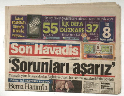 Son Havadis Gazetesi 22 Ocak 1996 - Atatürk Ve Celal Bayar GZ5516 - 1
