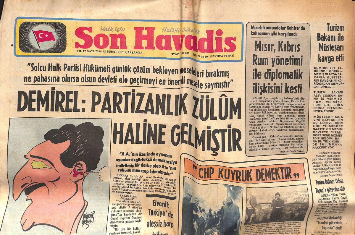 Son Havadis Gazetesi 22 Şubat 1978 - Devamlı Kar Yağışı Yavuz Özkan'ın Innsbruck'taki Yaşama Savaşını Etkiliyor GZ134566 - 1