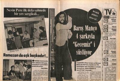 Son Havadis Gazetesi 22 Temmuz 1980 - Barış Manço 4 Şarkı İle Gecemizi Süslüyor GZ56307 - 1