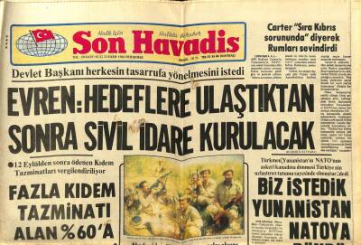 Son Havadis Gazetesi 23 Ekim 1980 - Devlet Başkanı Herkesin Tasarrufa Yönelmesini İstedi GZ65517 - 1