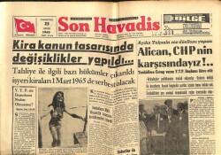 Son Havadis Gazetesi 23 Eylül 1963 - Bayara Verilen Rapor Müddeti Bugün Bitiyor GZ102113 - 2